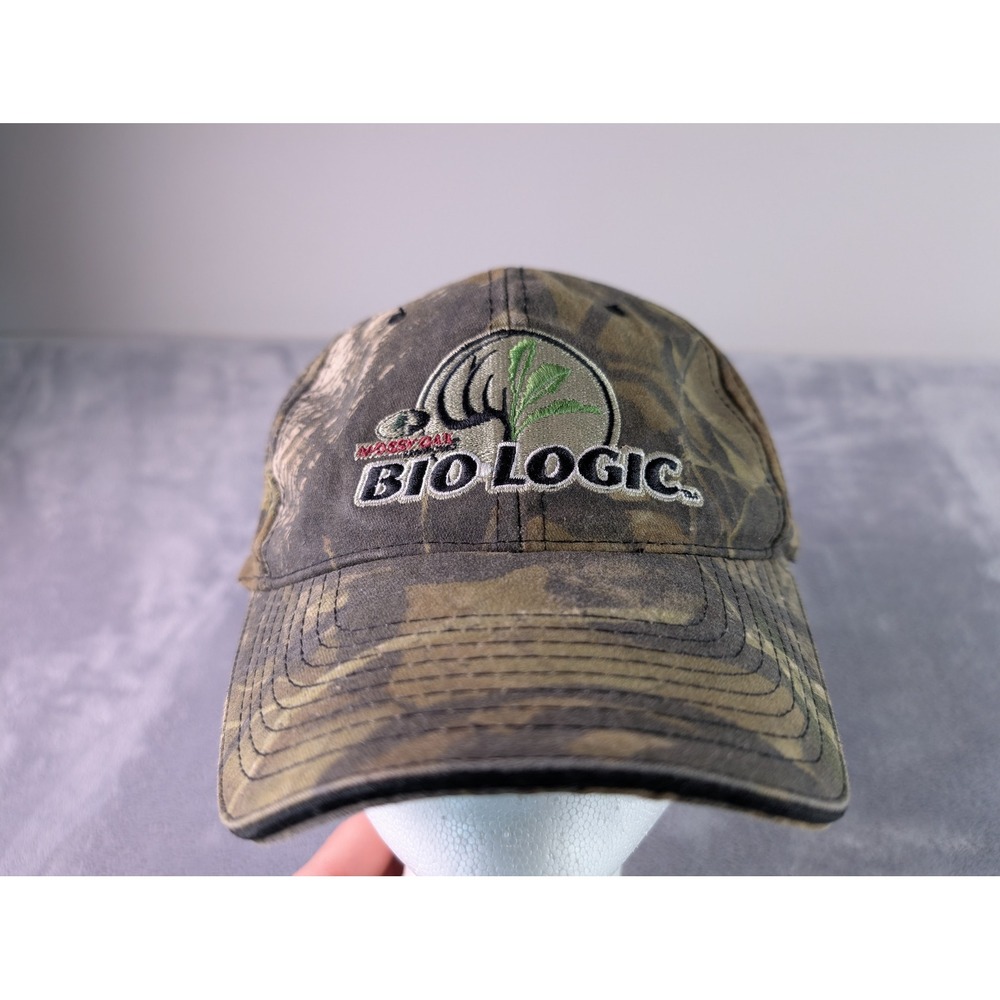 Mossy Oak Bio Logic Camo Hat Mens Adjustable Strapback Hunting Fishing Cap